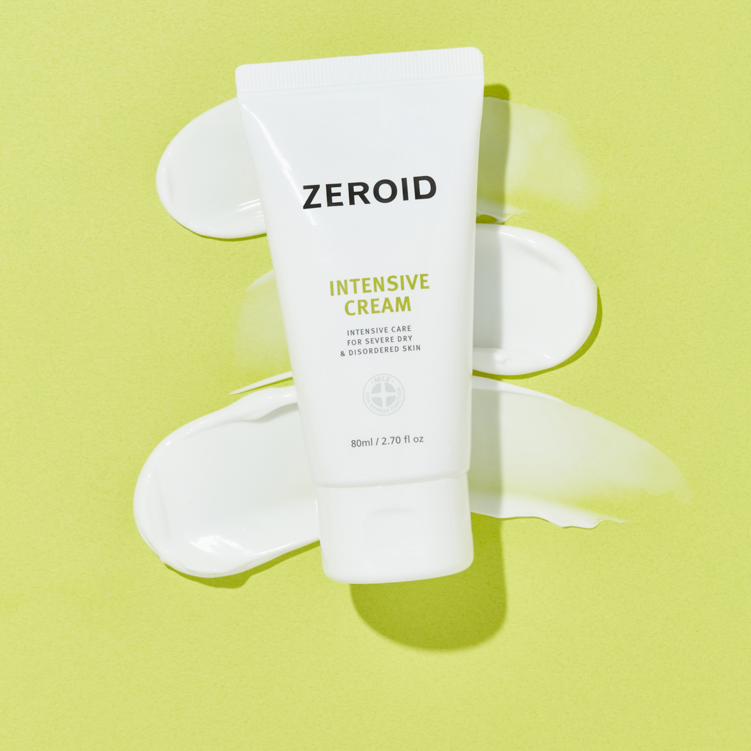 ZEROID Intensive Cream 80ml - tube with cream texture smears