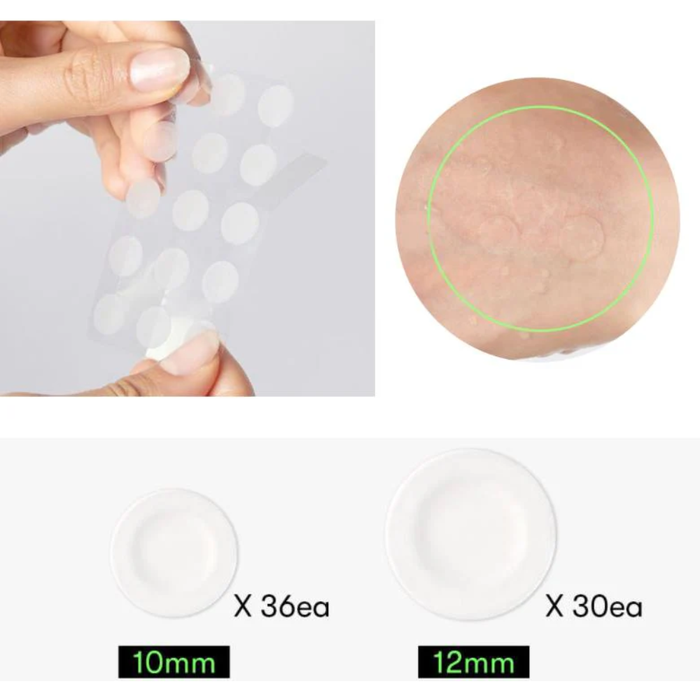 VT Pro Cica Tiger Clear Spot Patch sheets and sizes