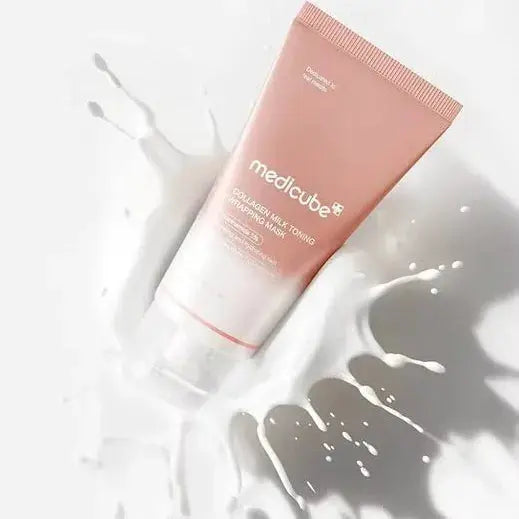 Pink tube of Medicube Collagen Mask