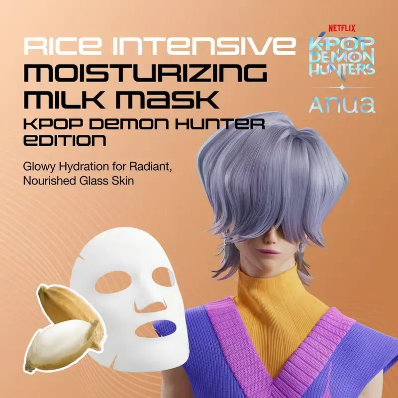 Anua Kpop Demon Hunters Rice Intensive Moisturizing Milk Mask Anua