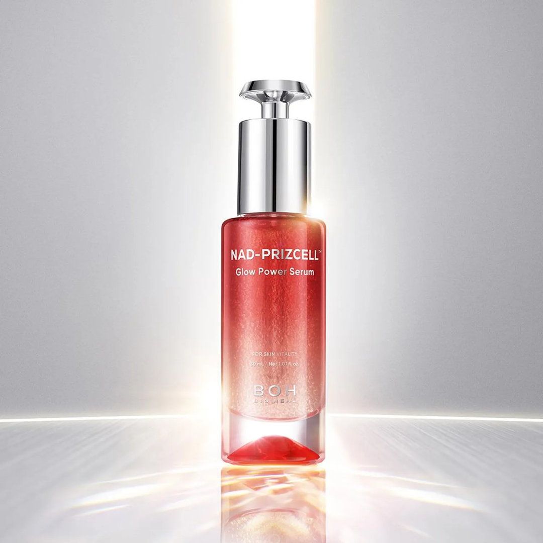 BIOHEAL BOH NAD-Prizcell Glow Power Serum 30ml - pump bottle studio shot