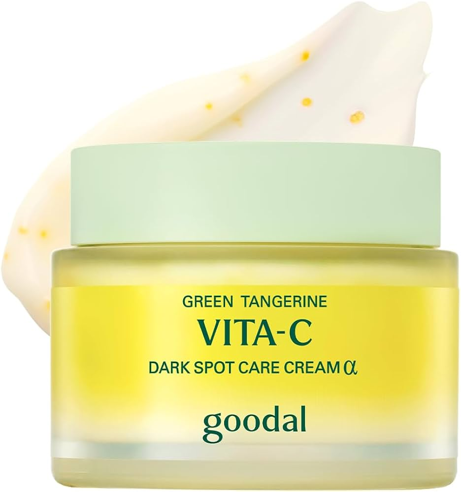 GOODAL Green Tangerine Vita C Dark Spot Care Cream 50ml - jar with cream texture