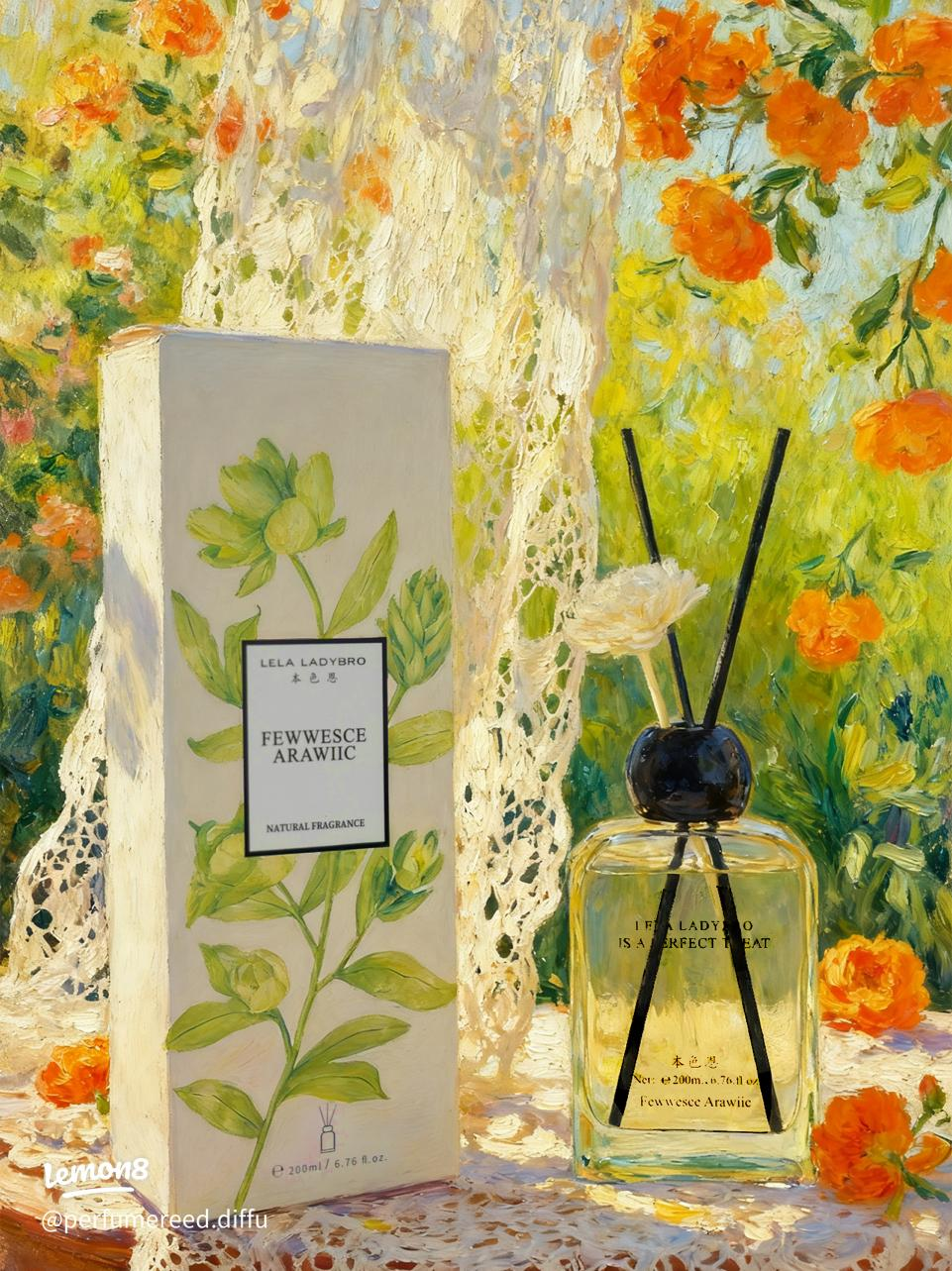 LELA LADYBRO Fragrance Diffuser Orange Flower - garden scene