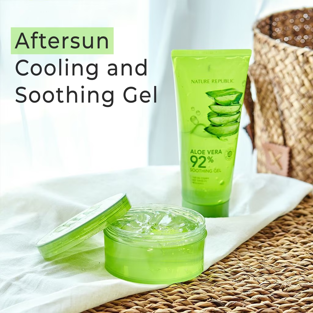 NATURE REPUBLIC Aloe Vera 92% Soothing Gel - aftersun cooling scene