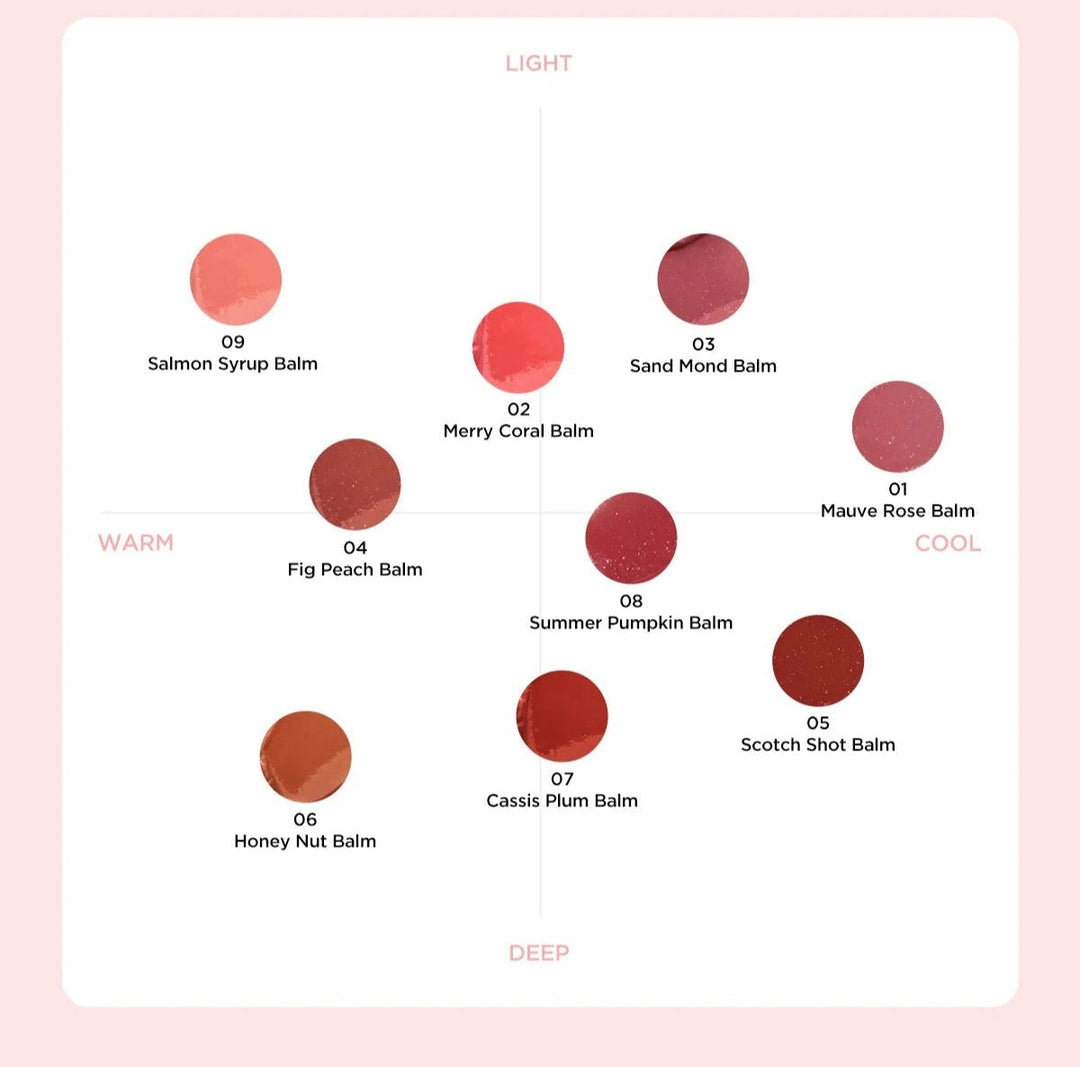 TIRTIR Waterism Glow Melting Balm - shade guide